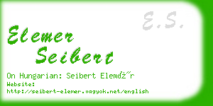 elemer seibert business card